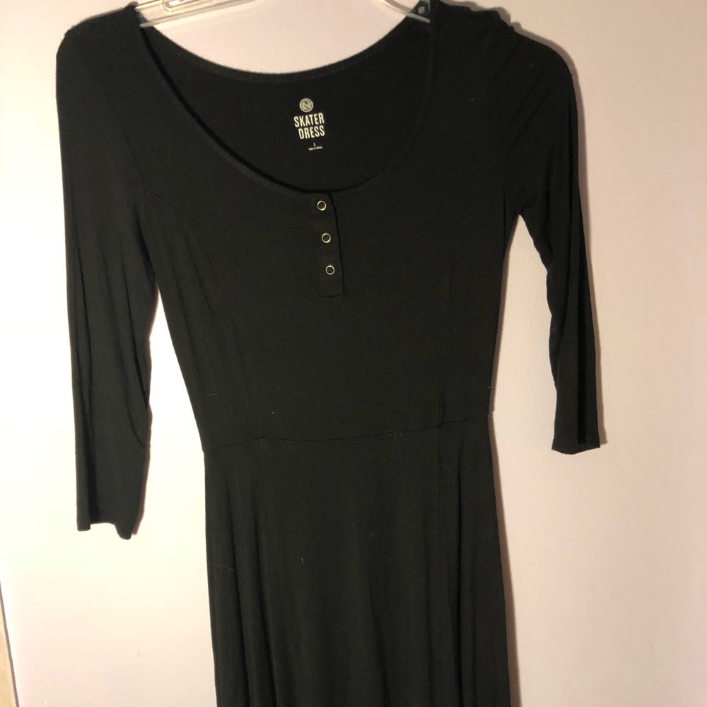 Black soft skater dress